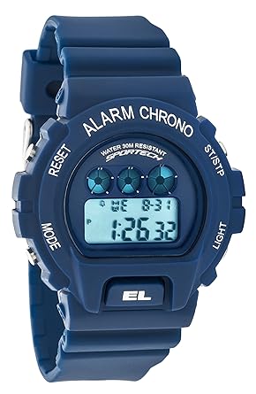 Sportech Mens | Matte Navy Digital Water Resistant Sport Watch | SP10413