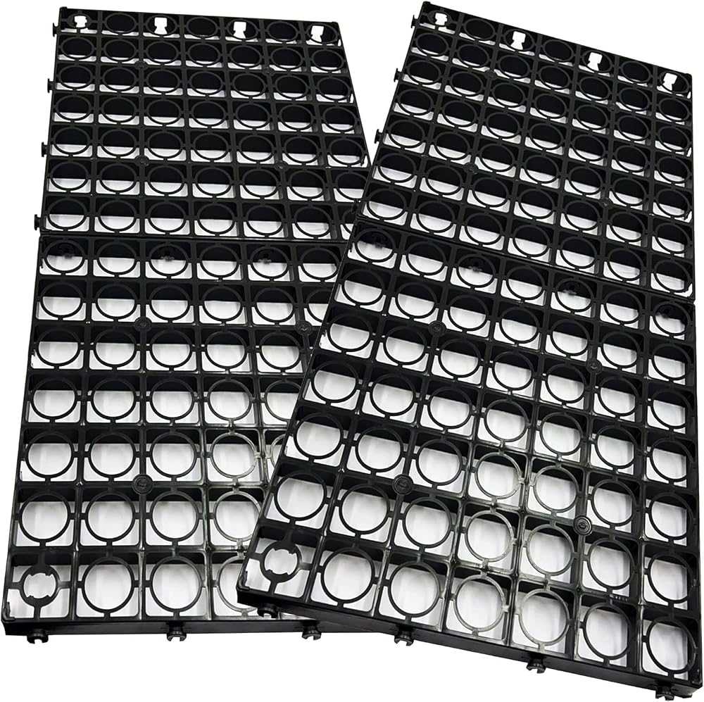 Storm Trading Group 8x Paving Grids 50x50cm Black Interlocking 2m2
