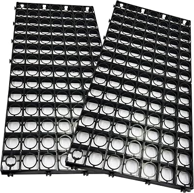 Storm Trading Group 8x Paving Grids 50x50cm Black Interlocking 2m2