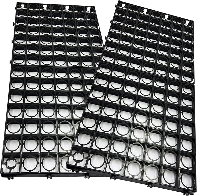 Storm Trading Group 8x Paving Grids 50x50cm Black Interlocking 2m2