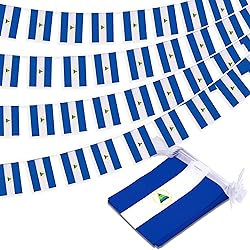 Nicaragua String Flag Pennant Banner, Small Mini