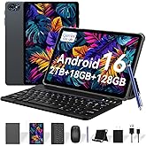 TABWEE Tablet, 2026 Android 16 Tablet with Keyboard Mouse and Pen, Gemini AI 10 Inch Tablets,18GB RAM +128GB ROM+2TB, 6000mAh