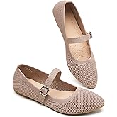 BABUDOG Mesh Ballet Flats for Women,Women's Mary Jane Flats with Buckle Strap,Black Nude Foldable Flats Shoes for Women,Comfortable Dress Shoes
