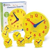 Learning Resources Big Time Classroom Clock Kit | Preschool Must Have, Teaching Time Activity, Classroom Teaching Clocks, Montessori Toys, Math Manipulatives