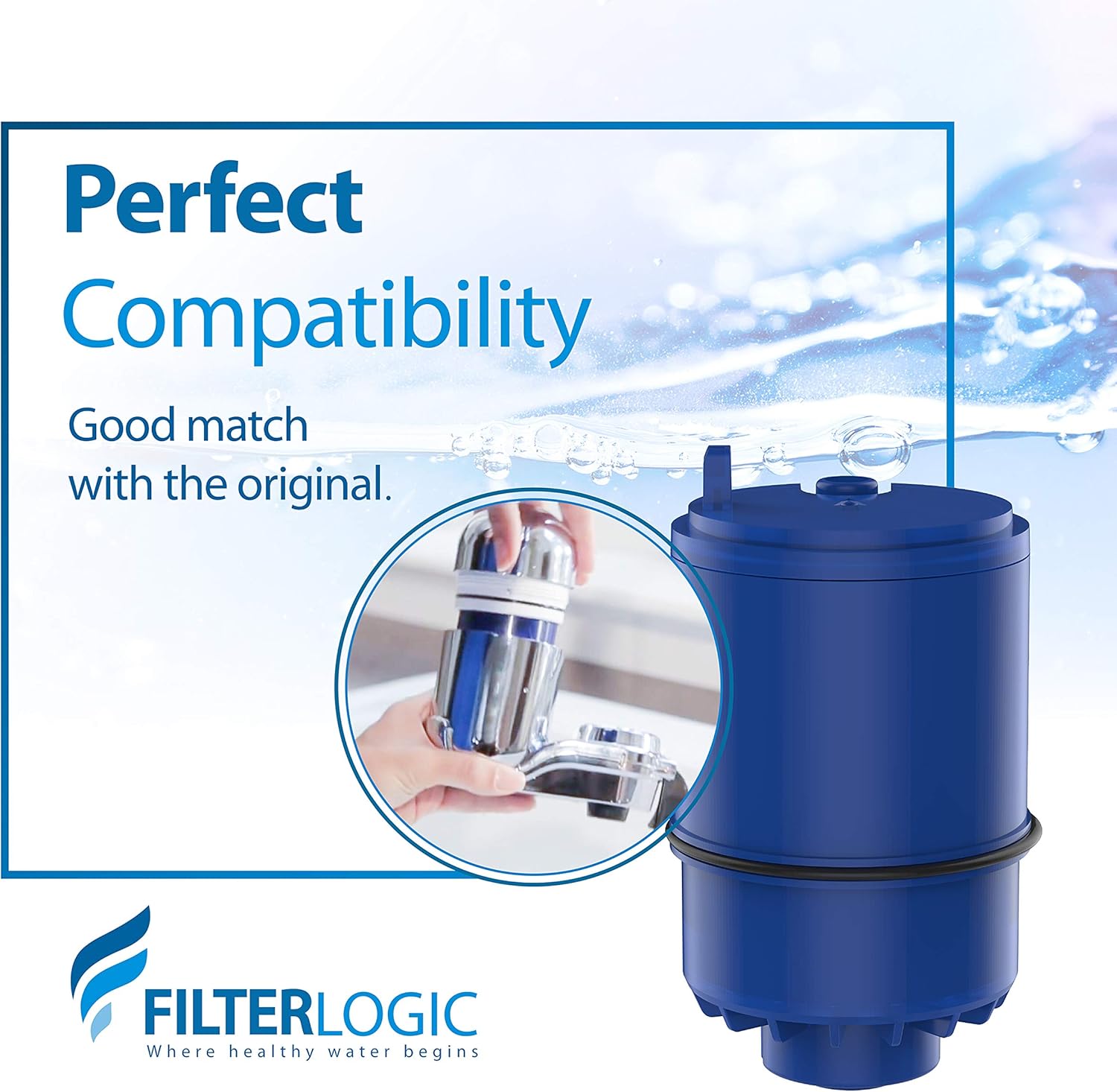 FilterLogic RF 9999 Water Filter, Compatible with Pur RF9999 Faucet Replacement Water Filter(Pack of 6): Home & Kitchen