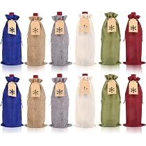 Holiday Wine Bags 12 Pack Burlap Wine Bag Wine Bottle Gift Bags Pouches With P 558037