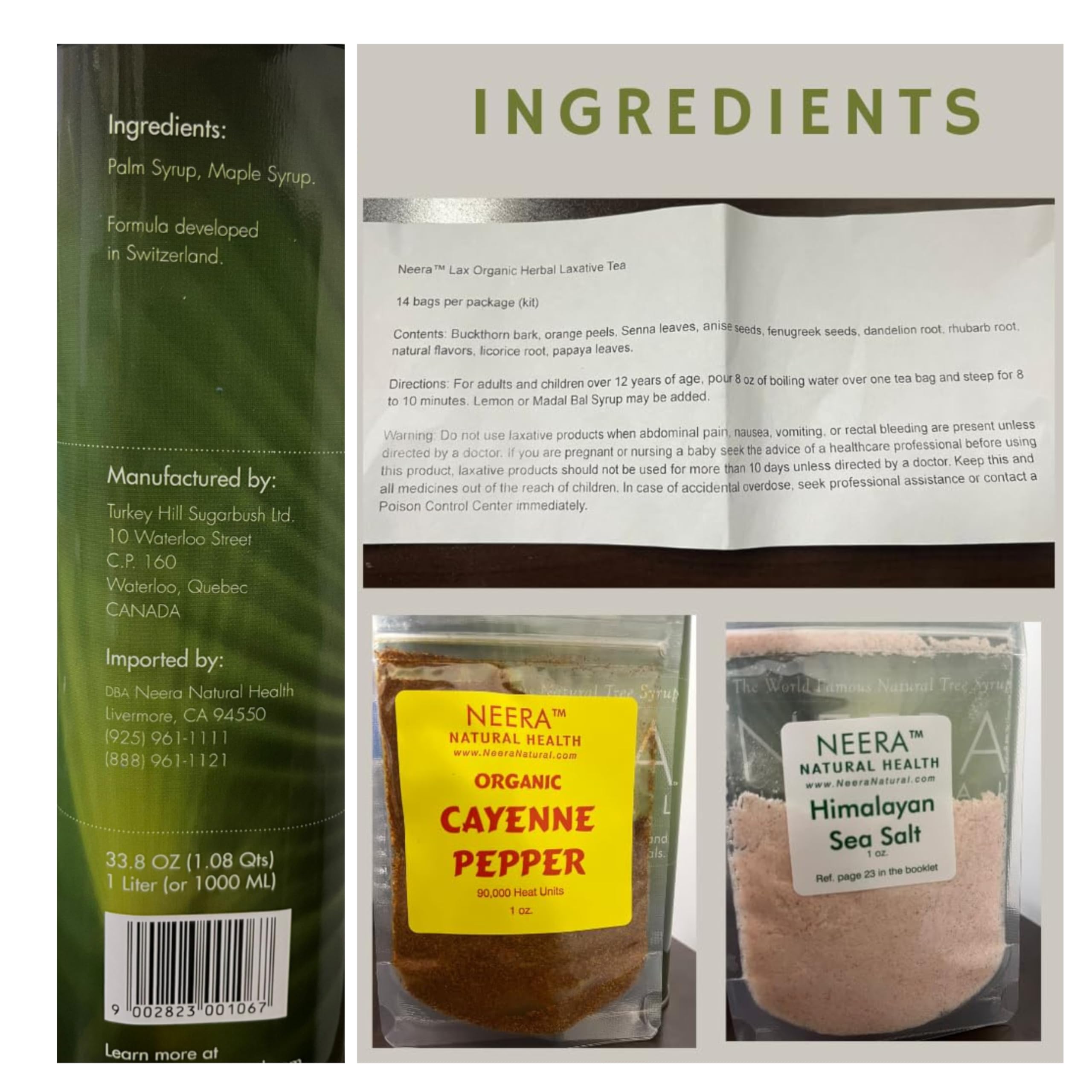 Neera Natural One Week Pack Master Cleanse Diet - Metabolism Booster Lemonade Detox Colon Cleanser & Detox Gut Cleanse, Master Cleanse Lemon Cayenne Maple Detox, 7 Day Cleanse Kit