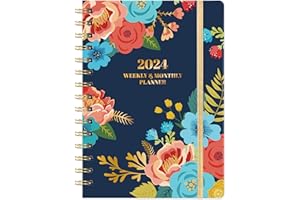 URNEEDS Planner 2024 - Weekly Planner 2024 from January 2024 to December 2024, Weekly Monthly Planner 2024, 6" x 8.3", 2024 Planner with Inner Pocket