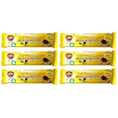 Freia Milk Chocolate Bars From Norway - 2.12 Ounce (60 grams) Each - Pack of 6
