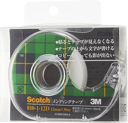 Amazon 3m スコッチ テープ メンディングテープ ディスペンサー付 12mm 30m 小巻 810 1 12d マスキングテープ 文房具 オフィス用品