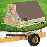 TOPOWN Chicken Coop Wheels Kit, Chicken Coop Wheel Lift Kit Set of 2 | Heavy Duty Chicken Tractor Wheel Lift Kit, Chicken Run Wheel System, Weatherproof, Enhancement of Safety and Durability