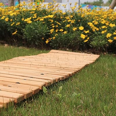 Buy Reliancer 8 Wooden Garden Pathway Weather Resistant Straight Walkway Roll Out Cedar Outdoor Patio Path Rustic Decorative Garden Boardwalk Walkways Roll Up Beach Wood Road Floor Wedding Party Pathways Online In Poland