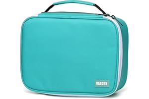 Large Pencil Case,VASCHY 72 Slots Marker Organizer Big Gel Pen Pouch Stationery Holder with 3 Layers Double Zipper for Kids A