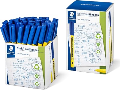 STAEDTLER Noris Handwriting Pen Blue Pack of 50 0.6mm 307-3 CT50