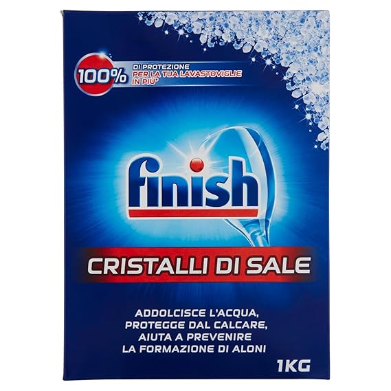 Finish Salt Crystals for Dishwasher, 5 Packs x 1 kg (Total 5 kg