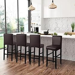 YISUN Bar Stool Covers, Stretch Waterproof PU Bar