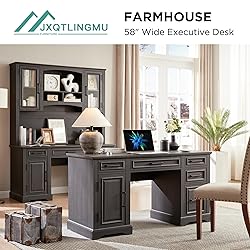 JXQTLINGMU 58 Inch Large Computer Desk with