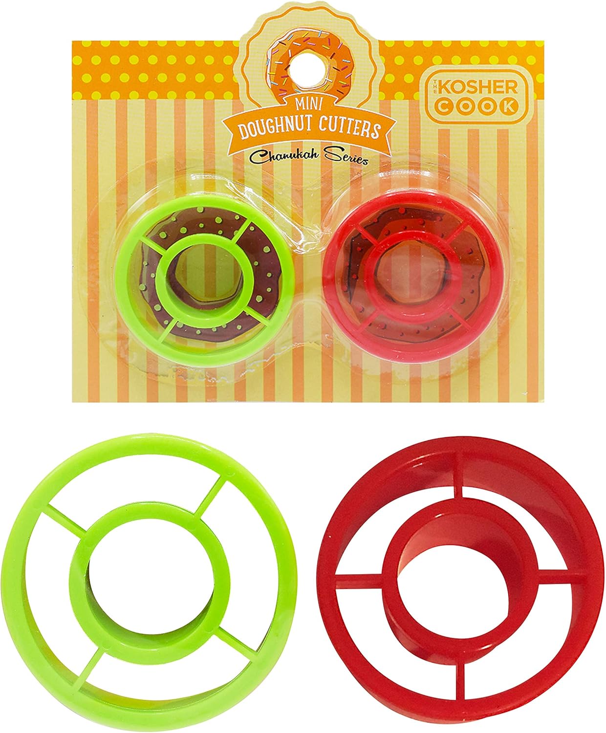 Mini Donut Cookie Cutters 2 Piece Set Plastic Doughnut