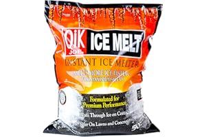 Qik Joe Instant Snow and Ice Melt for Sidewalks, Driveways, Steps, and Parking Lots, Deicer for Concrete, Asphalt, Wood, and Other Surfaces, Effective to -25 Degrees, 50 Pounds