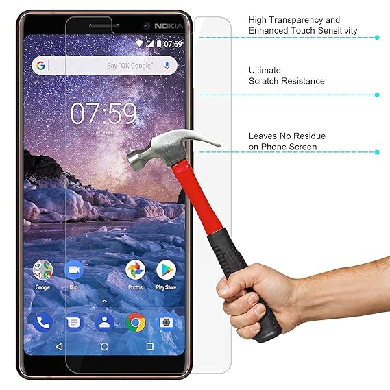 Red Qube Hammer Proof Fiber Tempered Screen Protector with Oleophobic