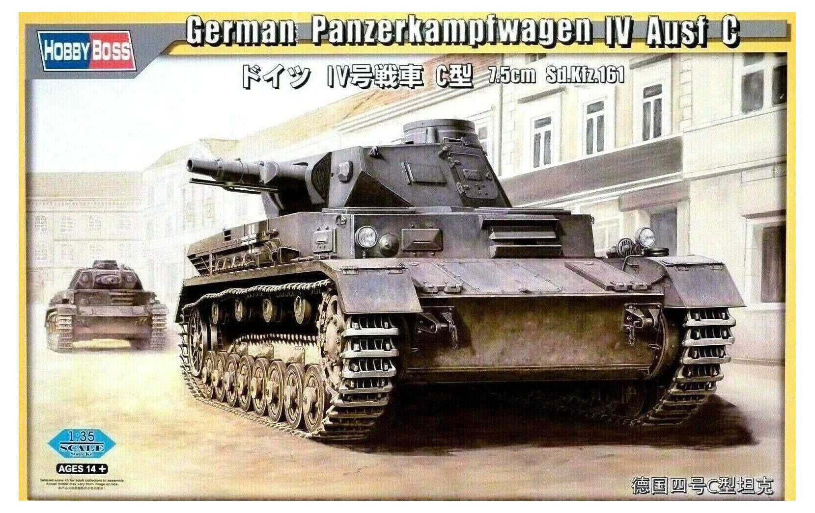 Hobbyboss 1:35 Scale German Panzerkampfwagen IV Ausf C Model Kit (Grey)