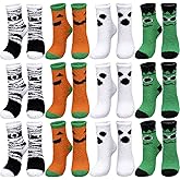 Liitrsh 8 Pairs Halloween Fuzzy Sock for Women Cozy Funny Unisex Halloween Socks Gifts Boo Spooky Basket Stuffers for Winter Sports Outdoor Gifts