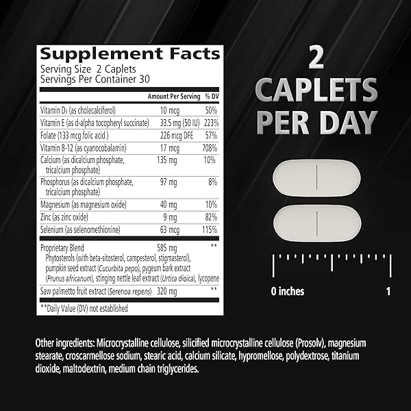 URINOZINC PROSTATE PLUS, SAW PALMETTO & BETA SITOSTEROL SUPPLEMENT FOR MEN, REDUCE FREQUENT URINATION (1 MONTH SUPPLY, 60 COUNT)
