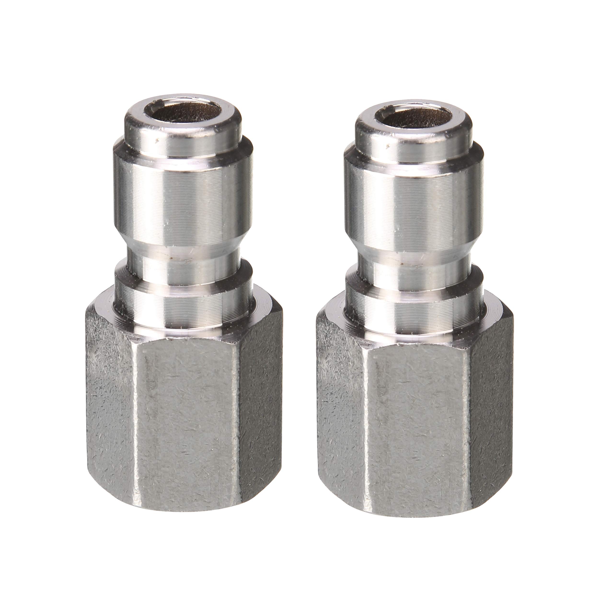 Tool Daily Pressure Washer Coupler, 1/4 Inch Quick Connect Plug to 1/4 Inch Female NPT Fitting, 5000 PSI, 2-Pack