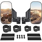 UTV Side Mirrors with 1.75" -2" Roll Bar Cage, UTV Mirrors 360 Degree Adjustable RZR Mirror Compatible with Polaris RZR Kawasaki Teryx Mule Pioneer Yamaha Rhino YXZ