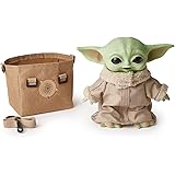 Star Wars Grogu Plush Toy, 11-in The Child from The Mandalorian, Collectible Stuffed Character with Carrying Satchel for Movi