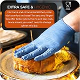 The Real Touch Blue Nitrile Powder Free Gloves Medium Box of 100 view 3