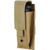 FRTKK Tactical Single/Double Pistol Mag Pouch Outdoor Molle Open-Top Magazine Pouch for Glock M1911 92F