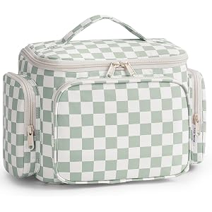 Narwey Hanging Travel Toiletry Bag for Women, Large Makeup Bag, Wide Open Cosmetic Bag, Multiple Organized Pocket, Wet Pocket