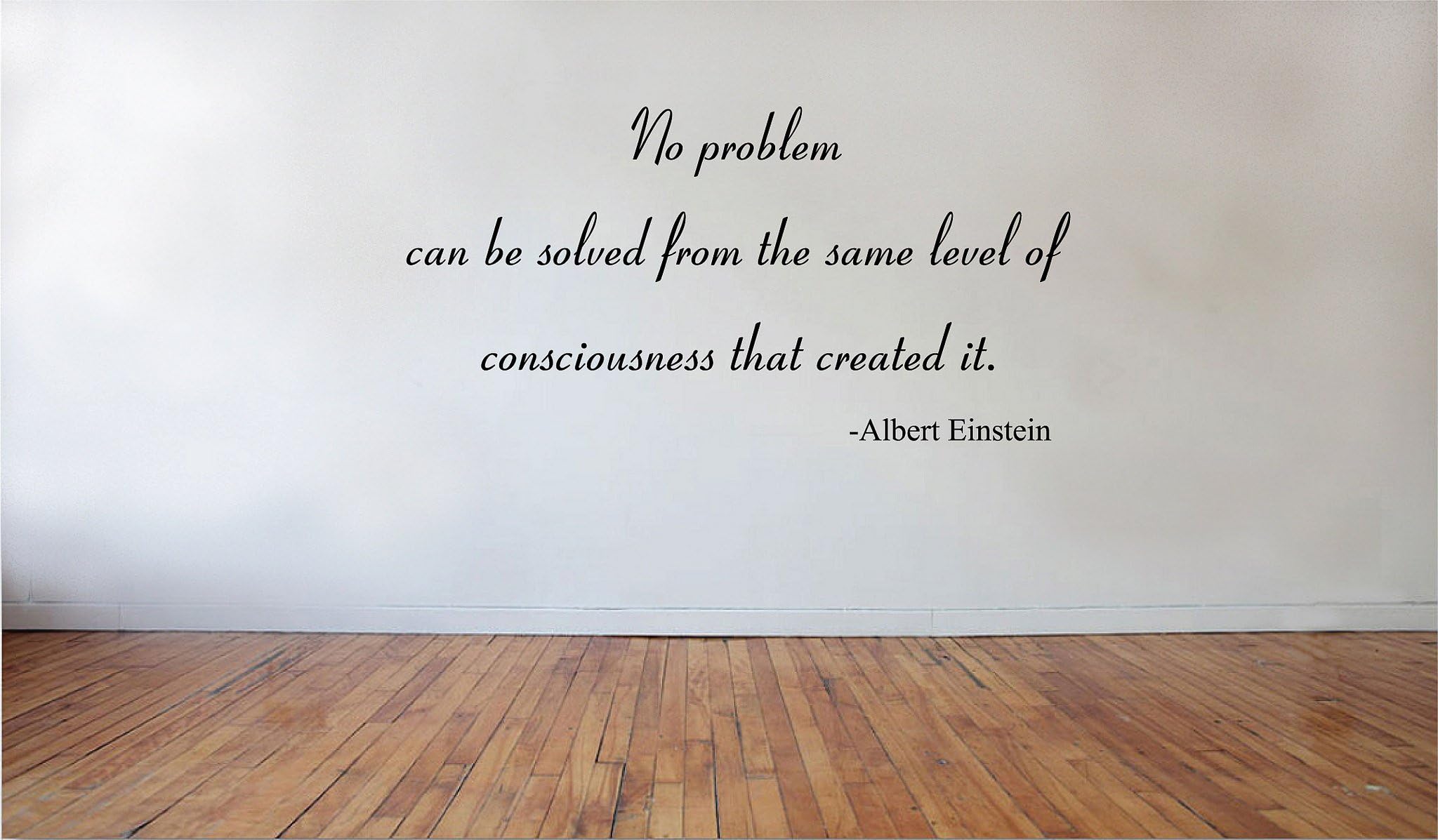 Blinggo Albert Einstein-No Problem can be Solved from Removable Vinyl Wall De.