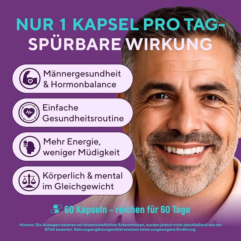 Hochdosiert Multivitamin Kapseln für Männer – Vitamin Komplex – 60 Kapseln