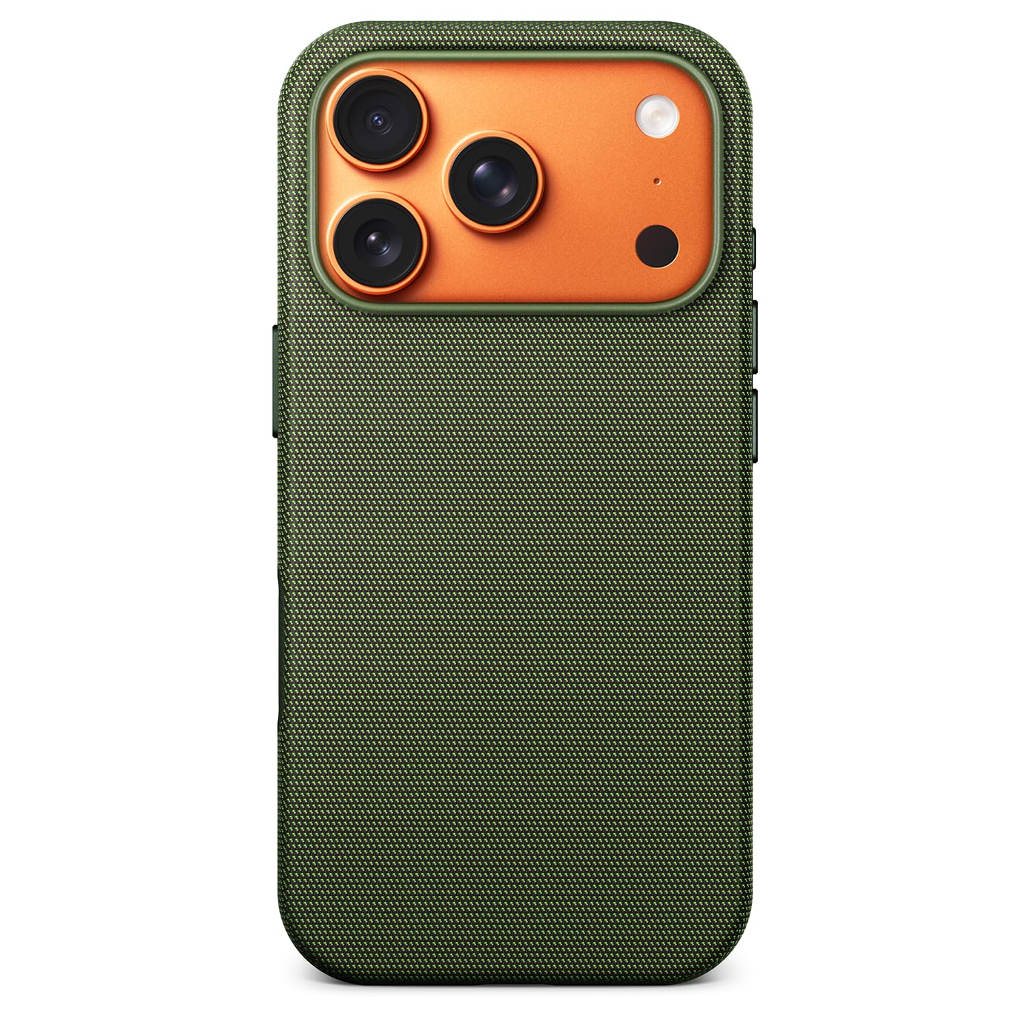 Mkeke for iPhone 17 Pro Max Case Techwoven Green, [Compatible with MagSafe] [Camera Control Cover] [Premium Tech Woven Fabric] [Drop Protection] Shockproof Skin-Friendly