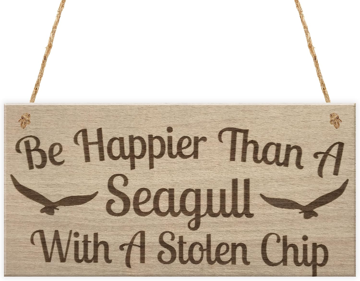Red Ocean Happier Seagull Funny Inspiring Friendship Gift Hanging Plaque Best Friend Sign Happiness Smile Motivation Gift - Image 3