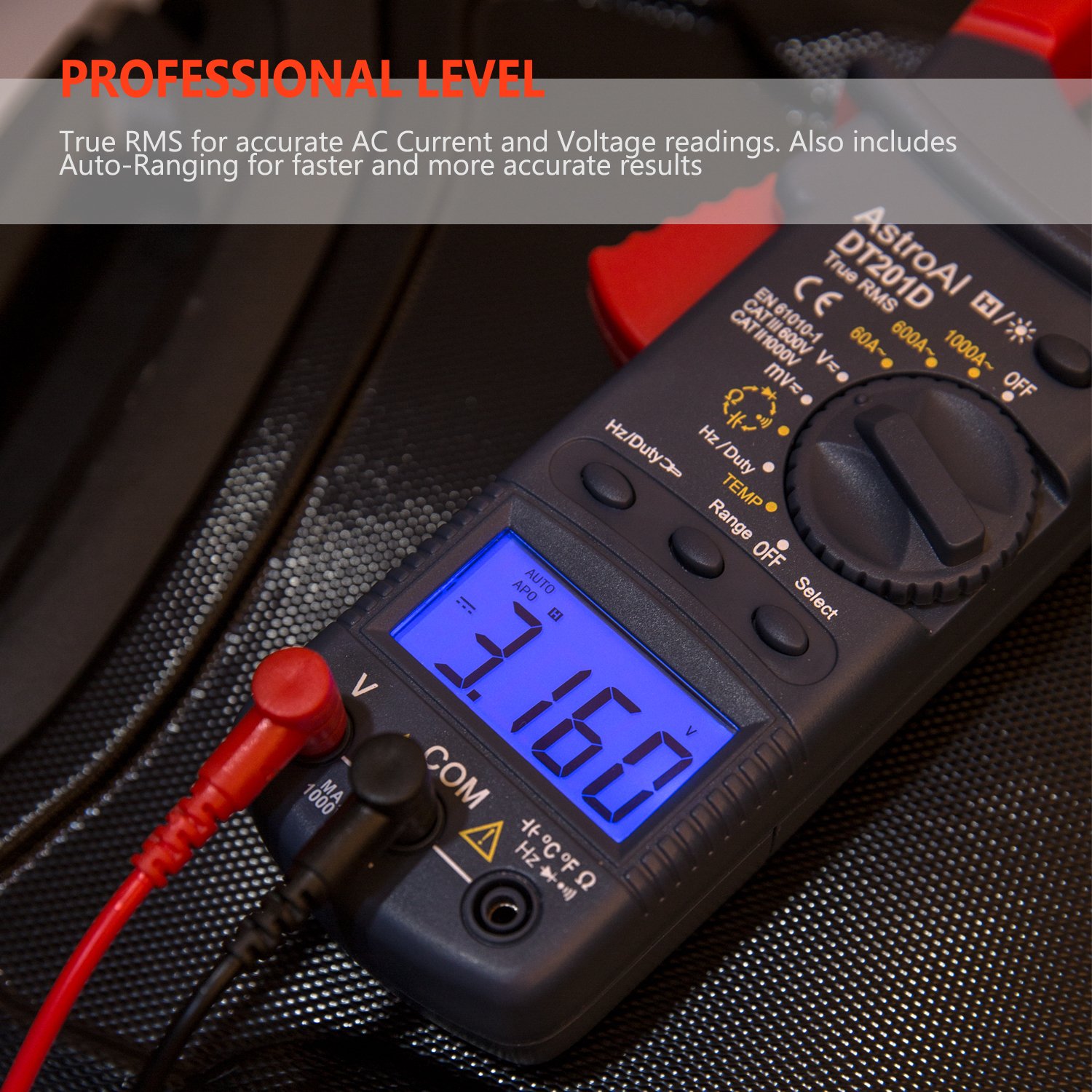 AstroAI Digital Clamp Meter, TRMS 6000 Counts