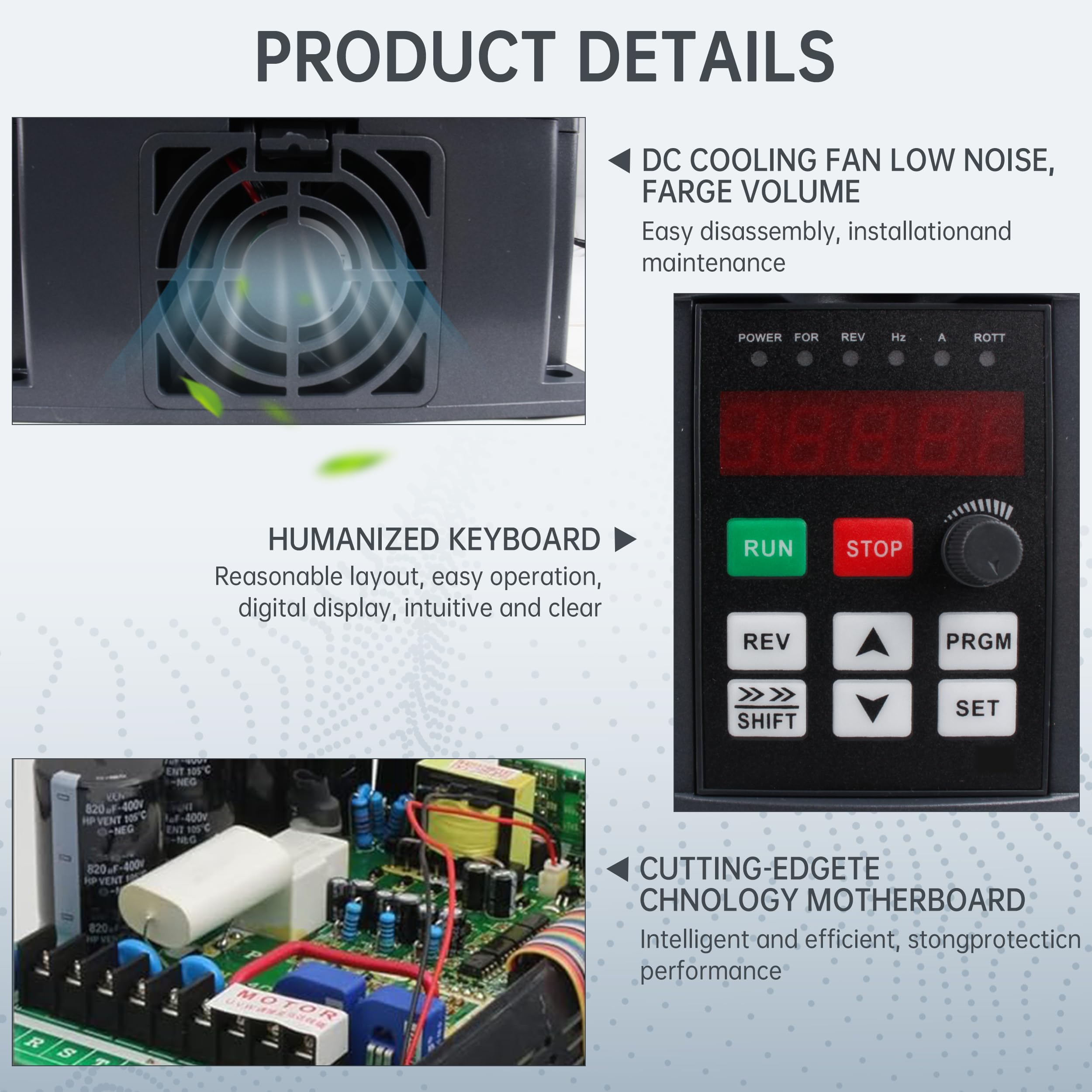 Mua RATTMMOTOR Variable Frequency Drive 2.2KW 220V VFD Drive Inverter ...