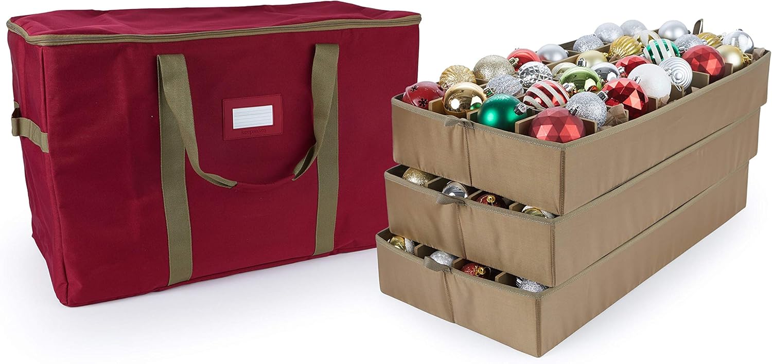 Covermates Keepsakes 96PC Adjustable Ornament Storage Bag