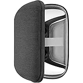 GEEKRIA Travel Case Compatible with Sony PlayStation 5 Dual Sense Wireless Controller, Hard Shell Carrying Bag, Protective Storage with Internal Mesh Pocket (Dark Gray)