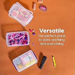 IRIS USA 3 Qt. Plastic Craft Storage Container Bins