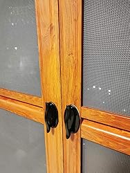 4 pcs Black Peel and Stick Pull for Mirrored