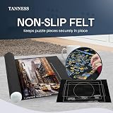 TANNESS Giant Jigsaw Board 1500 Pieces Roll-Up Puzzle Mat with Bag Black view 2