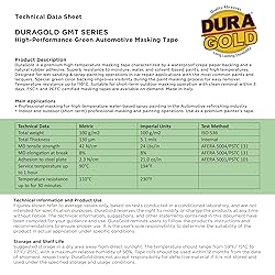 Dura-Gold Green Automotive Masking Tape 1-1/2 Inch