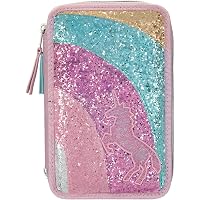 Giotto Super Crystal Federmäppchen 3-fach – Aquamarin, Wasserdicht, Mit Stiften & Zubehör