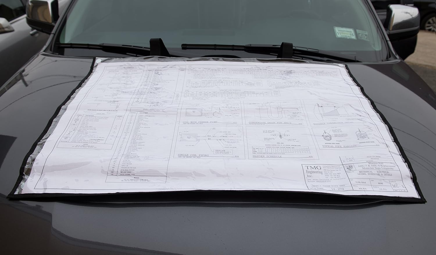Adir Corp. PS2436 Foldable Waterproof Plans Shield - Blueprint Shield - Plans Carrier - Blueprint Carrier - Map Case - Map Shield - Document Case (24 x 36), Clear/Black: Industrial & Scientific
