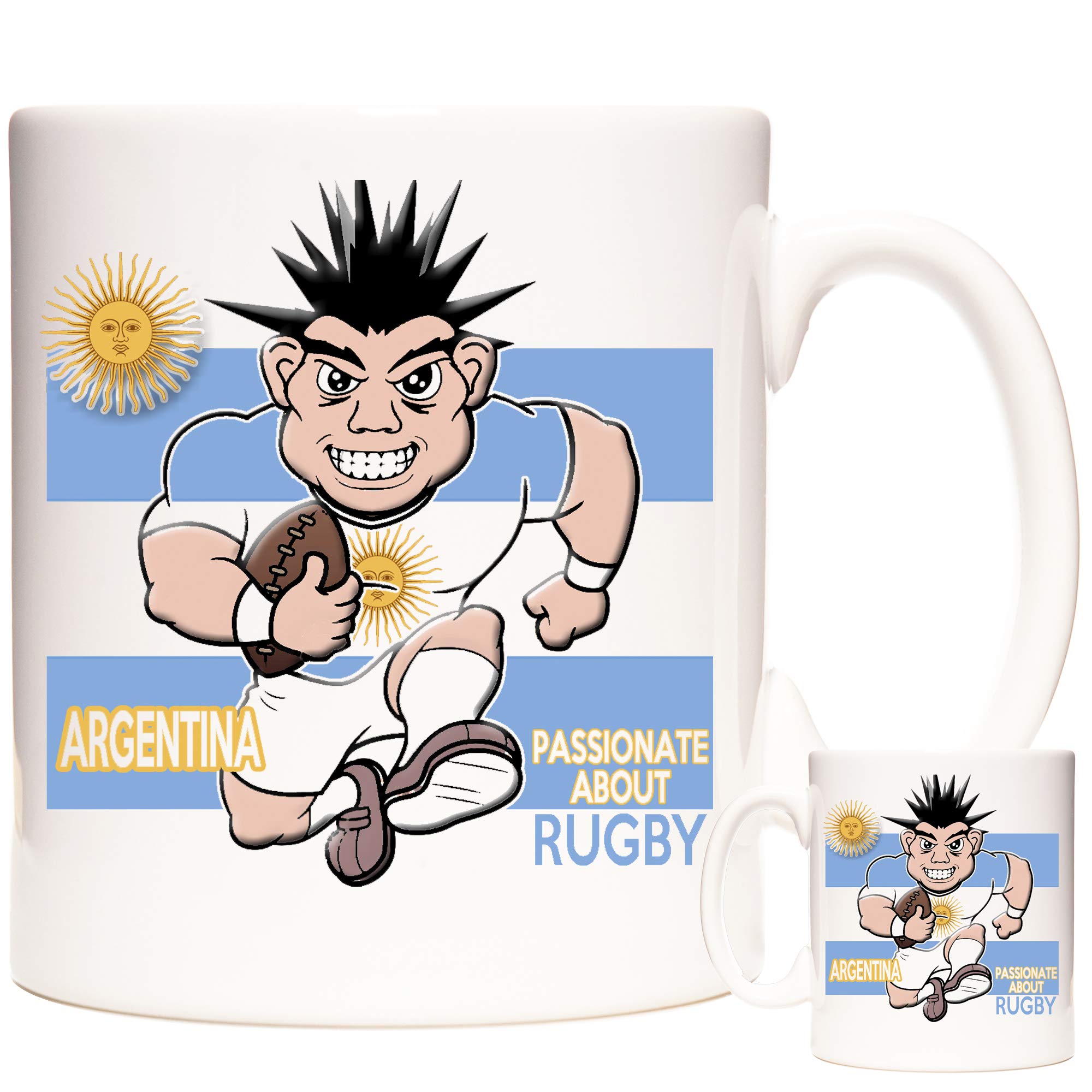 11OZ Argentina Rugby Mug. Argentina Passionate About Rugby. Fantastic Gift Mug for Fans of World Cup Rugby