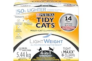 Tidy Cats 4-in-1 Strength Cat Litter, LightWeight Multi-Cat - 5.44 kg Box