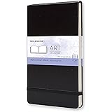 Moleskine Art Watercolor Album, Hard Cover, Large (5" x 8.25") Plain/Blank, Black, 72 Pages